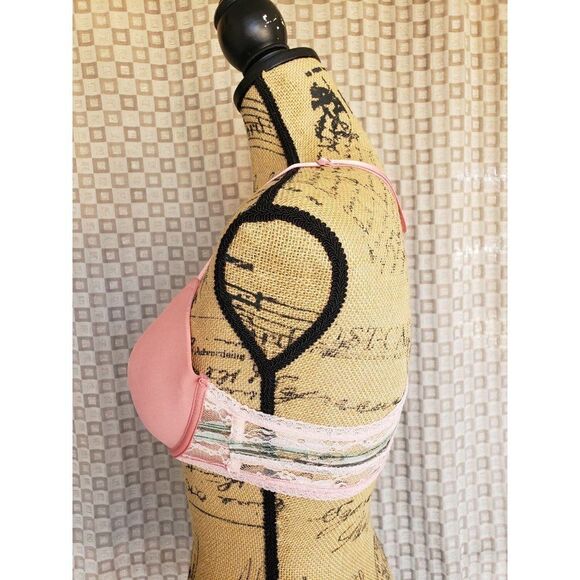 Women's Bra 34C Push Up Halter Padded Perfect Coverage Lace T-Back Bra 34C NWOT - Picture 7 of 8